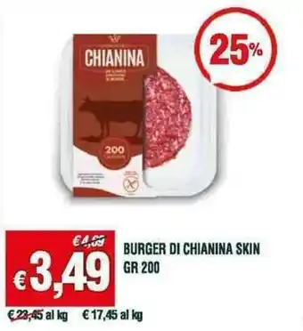 BURGER DI CHIANINA SKIN GR 200