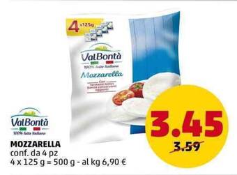 PENNY ValBontà MOZZARELLA conf. da 4 pz 4 x 125 g offerta