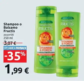 Carrefour Shampoo o Balsamo Fructis assortiti 250 ml offerta