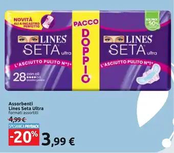 Carrefour Assorbenti Lines Seta Ultra formati assortiti offerta