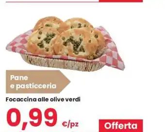 Eurospar Focaccina alle olive verdi offerta