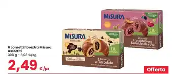 Eurospar 6 cornetti fibrextra Misura assortiti 308 g offerta