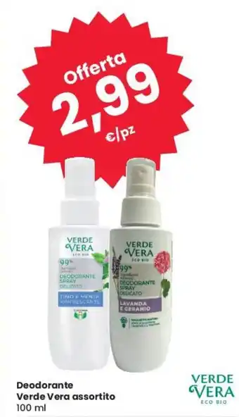 Eurospar Deodorante Verde Vera assortito 100 ml offerta