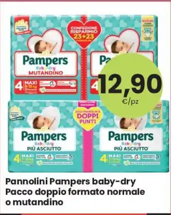 Eurospar Pannolini Pampers baby-dry Pacco doppio formato normale o mutandino offerta