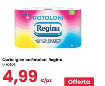Eurospar Carta igienica Rotoloni Regina 6 rotoli offerta