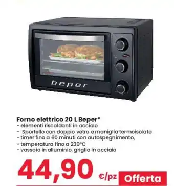 Eurospar Forno elettrico 20 L Beper* offerta