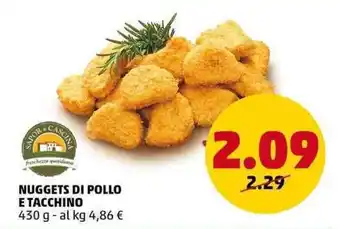 PENNY SAPOR di CASCINA NUGGETS DI POLLO E TACCHINO 430 g offerta