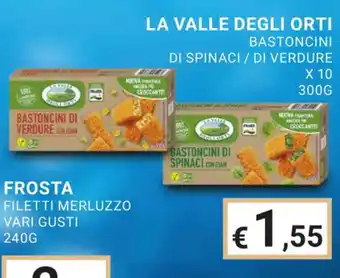 Eté LA VALLE DEGLI ORTI BASTONCINI DI SPINACI / DI VERDURE x 10 300 g offerta