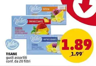 PENNY Welless TISANE gusti assortiti conf. da 20 filtri offerta