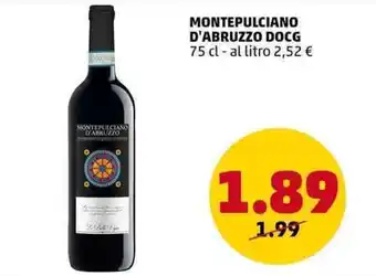 PENNY MONTEPULCIANO D'ABRUZZO DOCG 75 cl offerta