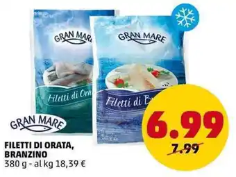 PENNY GRAN MARE FILETTI DI ORATA, BRANZINO 380 g offerta