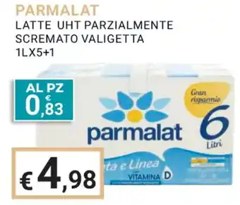 Eté PARMALAT LATTE UHT PARZIALMENTE SCREMATO VALIGETTA 1LX5+1 offerta