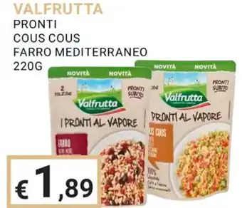 Eté VALFRUTTA PRONTI COUS COUS FARRO MEDITERRANEO 220 g offerta