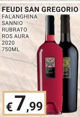 Eté FEUDI SAN GREGORIO FALANGHINA SANNIO RUBRATO ROS AURA 2020 750 ml offerta