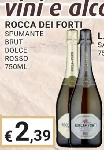 Eté ROCCA DEI FORTI SPUMANTE BRUT DOLCE ROSSO 750ML offerta