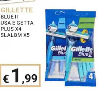 Eté GILLETTE BLUE II USA E GETTA PLUS X4 SLALOM X5 offerta