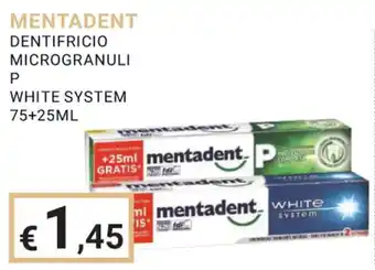 MENTADENT DENTIFRICIO MICROGRANULI P WHITE SYSTEM 75+25ML