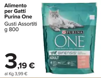 Carrefour Market Purina One Alimento per Gatti 800g offerta