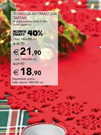 Esselunga TOVAGLIA ANTIMACCHIA TARTAN in puro cotone tinto in filo, colori assortiti offerta