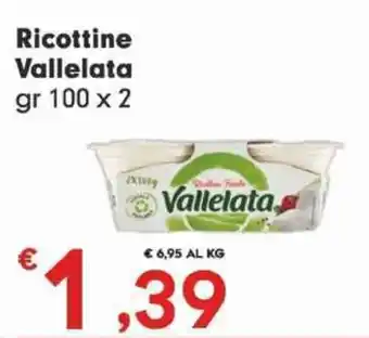 Despar Ricottine Vallelata gr 100 x 2 offerta
