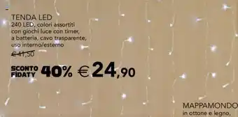 Esselunga TENDA LED 240 LED, colori assortiti offerta