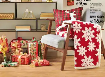 Esselunga PLAID SHERPA con retro e inserti in sherpa, fantasie assortite, mis. 127x152 cm offerta