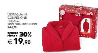 VESTAGLIA IN CONFEZIONE REGALO colore rosso, taglie assortite