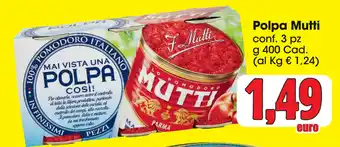 Carrefour Market Mutti Polpa 3pz 400g offerta