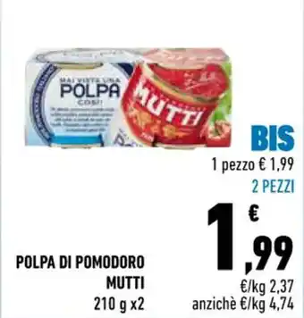 Conad City POLPA DI POMODORO MUTTI 210 g x2 offerta