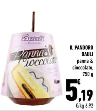Conad City IL PANDORO BAULI panna & cioccolato, 750 g offerta
