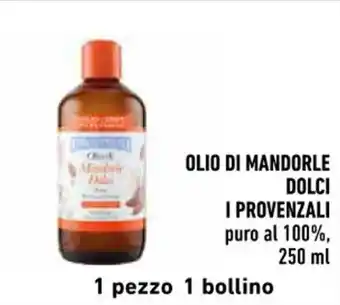 Conad City OLIO DI MANDORLE DOLCI I PROVENZALI puro al 100%, 250 ml offerta