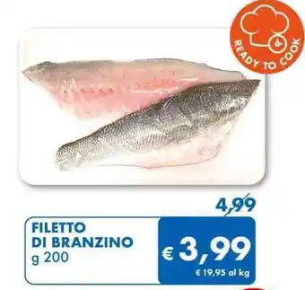 MD Discount FILETTO DI BRANZINO g 200 offerta