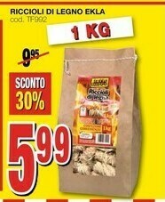 Mondo Brico Ekla Riccioli Di Legno 1000 G offerta