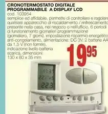 Cronotermostato Digitale Programmabile A Display LCD