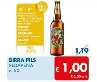 MD Discount BIRRA PILS PEDAVENA cl 50 offerta