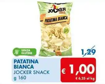 MD Discount PATATINA BIANCA JOCKER SNACK g 160 offerta
