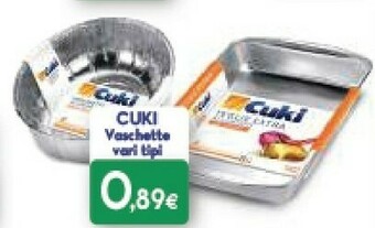 Proshop Cuki Vaschette alluminio offerta