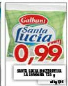 Gros Galbani Santa Lucia Formaggio Fresco 125 G(ml) offerta