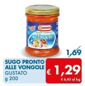 MD Discount SUGO PRONTO ALLE VONGOLE GUSTATO g 200 offerta