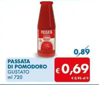 MD Discount PASSATA DI POMODORO GUSTATO ml 720 offerta