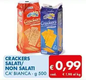 CRACKERS SALATI/ NON SALATI CA' BIANCA- g 500