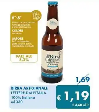 MD Discount BIRRA ARTIGIANALE LETTERE DALL'ITALIA 100% Italiana ml 330 offerta
