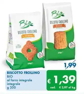 MD Discount BISCOTTO FROLLINO BIO al farro integrale integrale g 350 offerta