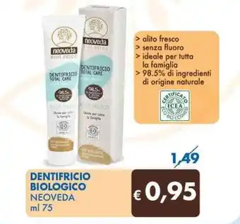 MD Discount DENTIFRICIO BIOLOGICO NEOVEDA ml 75 offerta