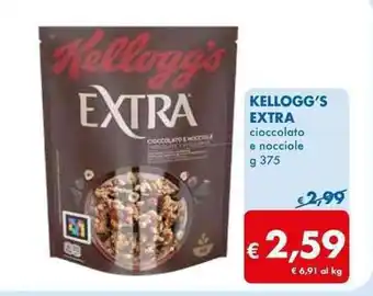 MD Discount KELLOGG'S EXTRA cioccolato e nocciole g 375 offerta