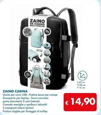MD Discount ZAINO CABINA offerta