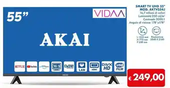 MD Discount AKAI SMART TV UHD 55" MOD. AKTV554J offerta