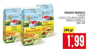 SpesAmica MULINO BIANCO FLAUTI CIOCCOLATO/LATTE/ STRACCIATELLA 280 GR offerta