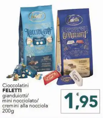 Cioccolatini FELETTI gianduiotti/ mini nocciolato/ cremini alla nocciola 200g