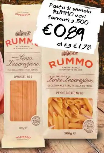 Pasta di semola RUMMO vari formati g 500